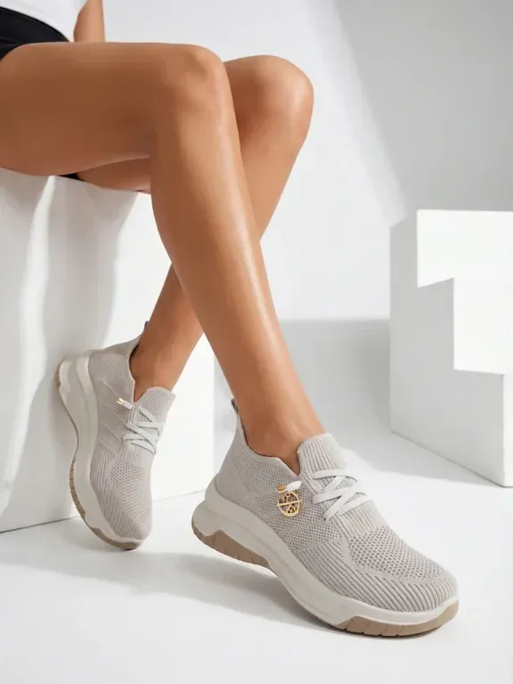 Royalfashion Wsuwane damskie materiałowe buty sportowe Teletta
