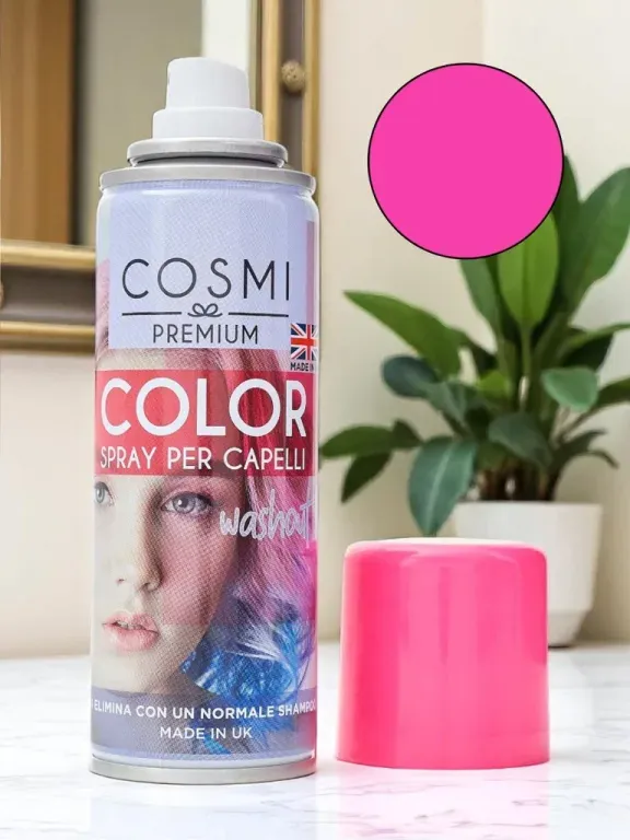 Spray Koloryzujący Lakier do włosów Fuksjowy