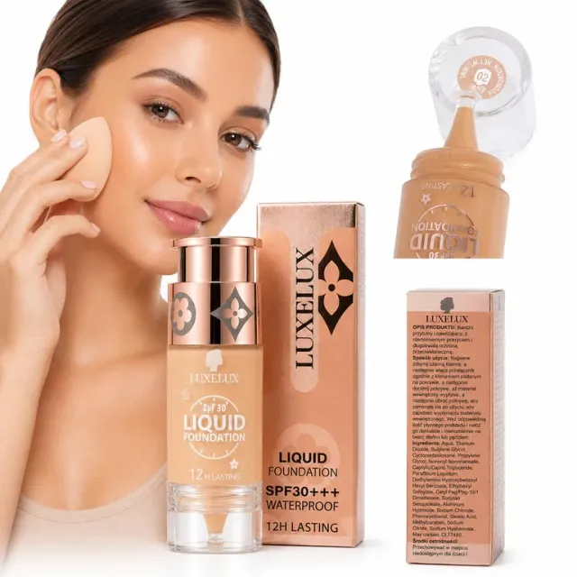 LUXELUX Podkład do twarzy naturalne wykończenie Vanilla Rose