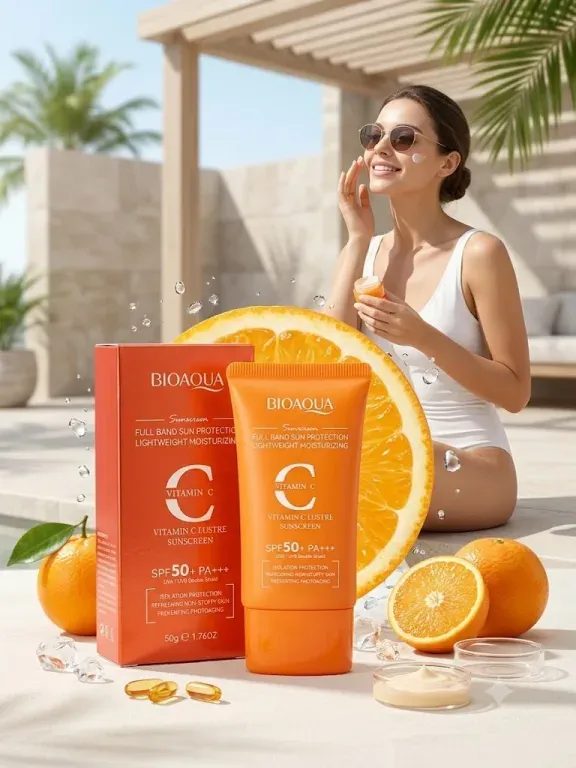 BIOAQUA Krem przeciwsłoneczny SPF 50 z witaminą C