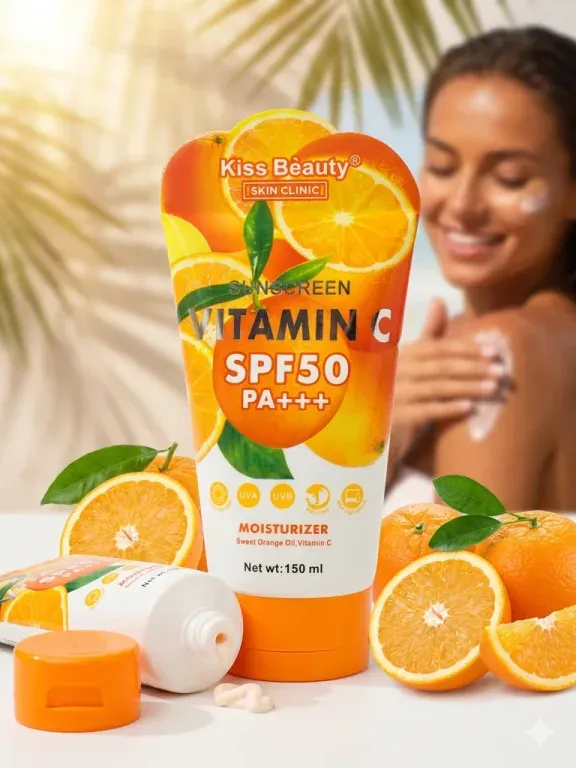 Kiss Beauty Krem przeciwsłoneczny z Witaminą C SPF 50