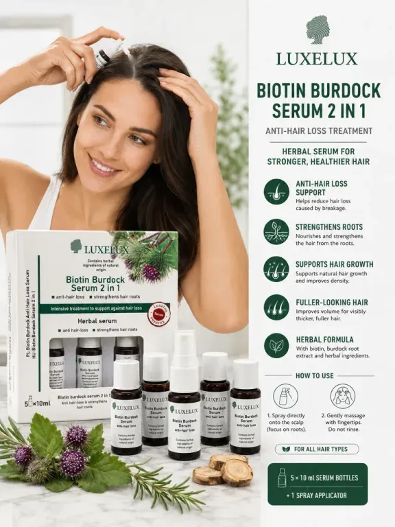 LUXELUX Serum przeciw wypadaniu włosów z łopianem i biotyną