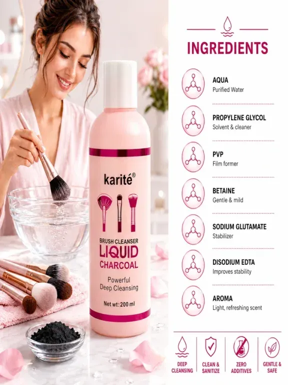 Karité Brush- Płyn do czyszczenia pędzli do makijażu