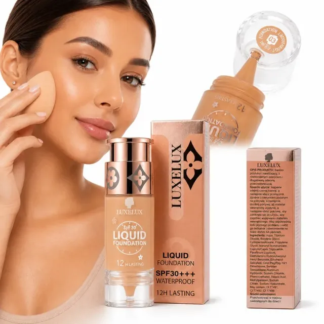 LUXELUX Podkład do twarzy naturalne wykończenie Latte