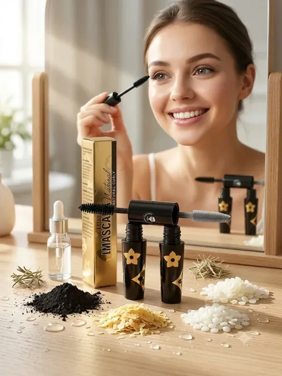 LUXELUX Tusz do rzęs- naturalne podkręcenie + brokat