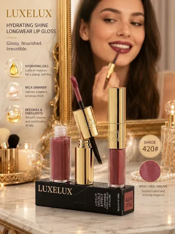 Luxelux Błyszczyk do ust 2w1 Soft Blush
