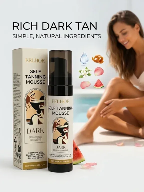 EELHOE Self Tanning Mousse Dark- lekka samoopalająca pianka do twarzy i ciała