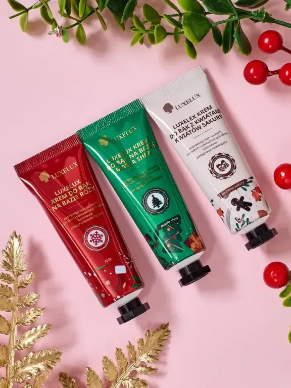 LuxeLux Świąteczny zestaw kremów do rąk z serii botanicznej esencji 25g